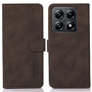 Θήκη Xiaomi 14T Pro 5G KHAZNEH Litchi Skin Texture Leather με βάση στήριξης