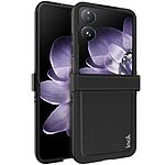 Θήκη Xiaomi Mix Flip 5G IMAK Ruiyi Series με υφή Carbon Fiber από συνθετικό δέρμα και σκληρό πλαστικό μαύρο