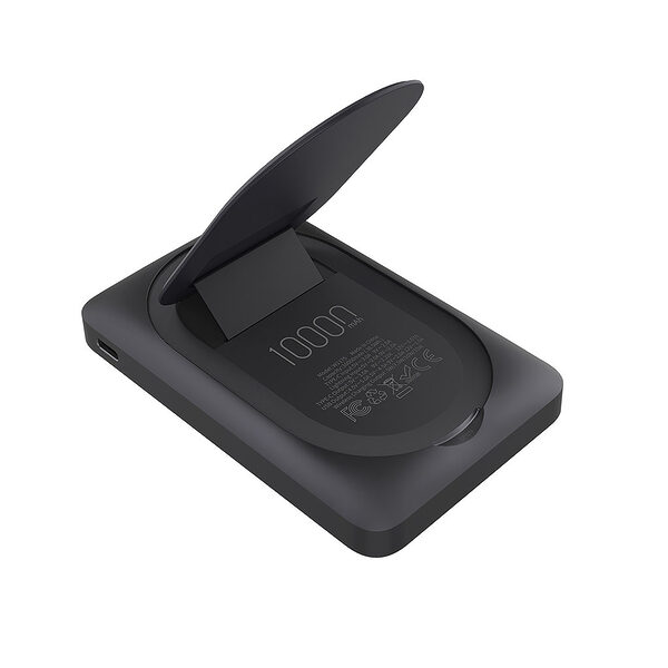 Power Bank Veger W1175 - MagOn Pro - 10000mAh 22.5W 1xUSB A 1xType-C Fast Charge MagSafe & Kickstand - μαύρo