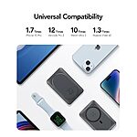 Power Bank Veger W1175 - MagOn Pro - 10000mAh 22.5W 1xUSB A 1xType-C Fast Charge MagSafe & Kickstand - μαύρo