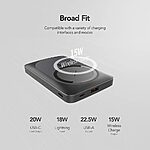 Power Bank Veger W1175 - MagOn Pro - 10000mAh 22.5W 1xUSB A 1xType-C Fast Charge MagSafe & Kickstand - μαύρo