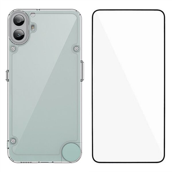 Θήκη Nothing CMF Phone 1 5G WANLONFENG MF Series διάφανη πλάτη TPU μαζί με Προστασία οθόνης (Tempered Glass)