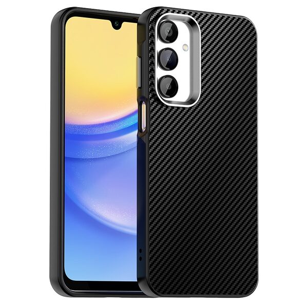 Θήκη Samsung Galaxy A16 4G / A16 5G Mad Mask Σχέδιο carbon fiber texture με ενισχυμένες γωνίες από Premium ανθεκτικό TPU μαύρο