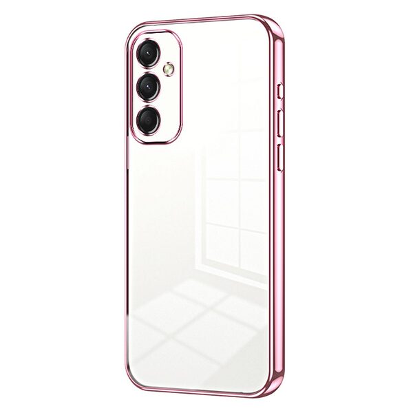 Θήκη Samsung Galaxy A16 4G / A16 5G Mad Mask Electroplating Series Thin Frame Πλάτη από Premium TPU με μεταλιζέ περίβλημα ροζ