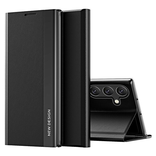 Θήκη Samsung Galaxy A16 4G / A16 5G New Design Leather Stand Cover από συνθετικό δέρμα μαύρο