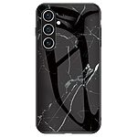 Θήκη Samsung Galaxy A16 4G / A16 5G OEM σχέδιο Marble με Πλάτη Tempered Glass TPU μαύρο