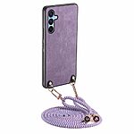 Θήκη Samsung Galaxy A16 4G / A16 5G OEM Soft Silicone Sockproof v5 πλάτη με κορδόνι από αντικραδασμικό TPU μωβ