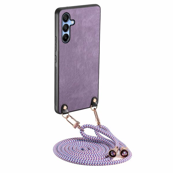 Θήκη Samsung Galaxy A16 4G / A16 5G OEM Soft Silicone Sockproof v5 πλάτη με κορδόνι από αντικραδασμικό TPU μωβ