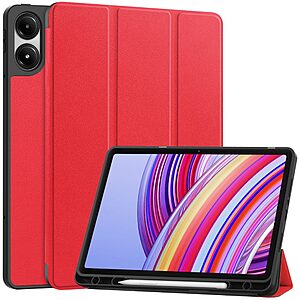 Θήκη Tablet Xiaomi Redmi Pad Pro 12.1" / Pro 5G 12.1" Mad Mask Tri-Fold με ειδική θέση για πενάκι και ενισχυμένη πλάτη κόκκινο