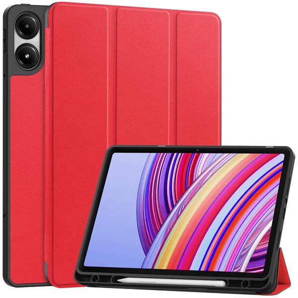 Θήκη Tablet Xiaomi Redmi Pad Pro 12.1" / Pro 5G 12.1" Mad Mask Tri-Fold με ειδική θέση για πενάκι και ενισχυμένη πλάτη κόκκινο