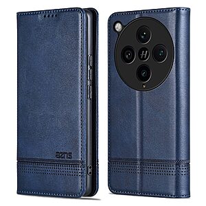 Θήκη Oppo Find X8 Pro 5G AZNS Litchi Retro V4 Texture Leather με βάση στήριξης