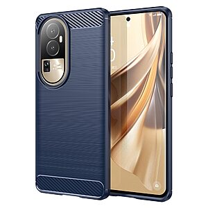 Θήκη Oppo Reno10 5G / Reno10 Pro 5G Mad Mask Brushed TPU Carbon Πλάτη μπλε