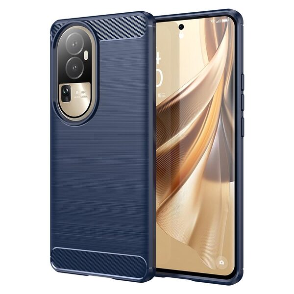 Θήκη Oppo Reno10 5G / Reno10 Pro 5G Mad Mask Brushed TPU Carbon Πλάτη μπλε