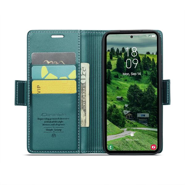 thiki samsung galaxy s25 5g caseme dermatini prasino skoyro 38442 3
