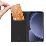 υποδοχή καρτών και μαγνητικό κούμπωμα Flip Wallet από συνθετικό δέρμα και TPU μαύρο