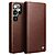 Θήκη Samsung Galaxy S25 Ultra 5G QIALINO book v2 από Premium αυθεντικό δέρμα Genuine Cowhide καφέ σκούρο