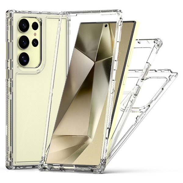 Θήκη Samsung Galaxy S25 Ultra 5G OEM Transparent Full Cover Case 360° από TPU Frame