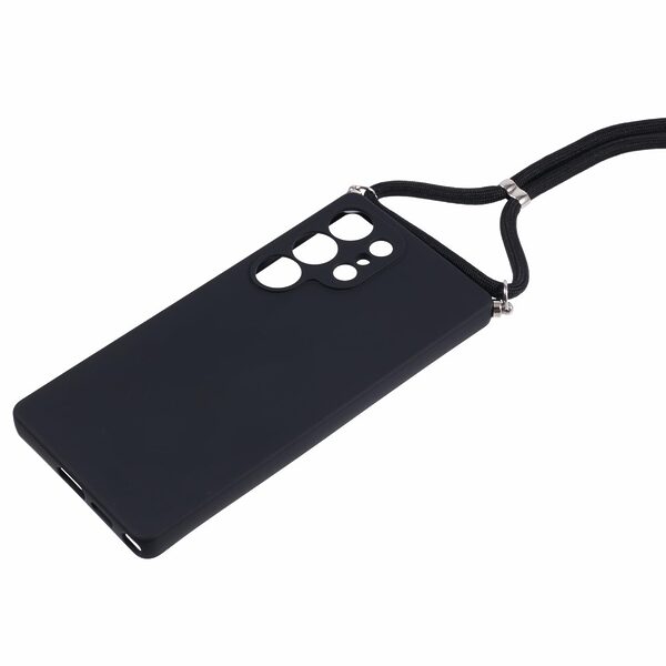 Θήκη Samsung Galaxy S25 Ultra 5G OEM Soft Silicone Sockproof πλάτη με κορδόνι από αντικραδασμικό TPU μαύρο - Image 3