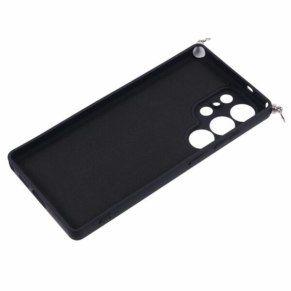 Θήκη Samsung Galaxy S25 Ultra 5G OEM Soft Silicone Sockproof πλάτη με κορδόνι από αντικραδασμικό TPU μαύρο - Image 5