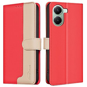 Θήκη Xiaomi Poco X7 Pro 5G BINFEN COLOR Leather Wallet Double Stitching Lines series 13 με βάση στήριξης