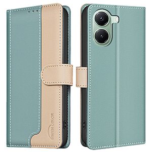 Θήκη Xiaomi Poco X7 Pro 5G BINFEN COLOR Leather Wallet Double Stitching Lines series 13 με βάση στήριξης