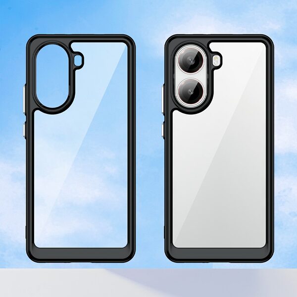 Θήκη Xiaomi Poco X7 Pro 5G Mad Mask Hybrid Sockproof Transparent πλάτη από αντικραδασμικό TPU μαύρο - Image 2