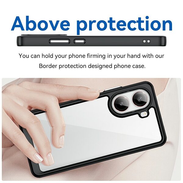 Θήκη Xiaomi Poco X7 Pro 5G Mad Mask Hybrid Sockproof Transparent πλάτη από αντικραδασμικό TPU μαύρο - Image 4