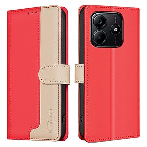 Θήκη Xiaomi Redmi Note 14 4G BINFEN COLOR Leather Wallet Double Stitching Lines series 13 με βάση στήριξης