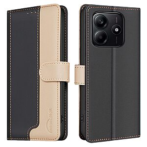 Θήκη Xiaomi Redmi Note 14 4G BINFEN COLOR Leather Wallet Double Stitching Lines series 13 με βάση στήριξης