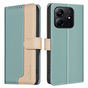 Θήκη Xiaomi Redmi Note 14 4G BINFEN COLOR Leather Wallet Double Stitching Lines series 13 με βάση στήριξης