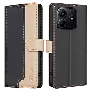 Θήκη Xiaomi Redmi Note 14 5G BINFEN COLOR Leather Wallet Double Stitching Lines series 13 με βάση στήριξης