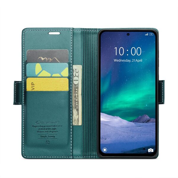 thiki xiaomi redmi note 14 5g caseme dermatini prasino skoyro 38389 3