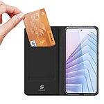 υποδοχή καρτών και μαγνητικό κούμπωμα Flip Wallet από συνθετικό δέρμα και TPU μαύρο