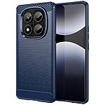 Θήκη Xiaomi Redmi Note 14 Pro 4G Mad Mask Brushed TPU Carbon Πλάτη μπλε σκούρο