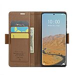 Θήκη Xiaomi Redmi Note 14 Pro 5G / Poco X7 5G CASEME 023 Series Πορτοφόλι με βάση στήριξης, υποδοχές καρτών και μαγνητικό κούμπωμα από συνθετικό δέρμα και TPU καφέ - Image 3