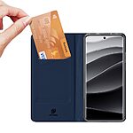 υποδοχή καρτών και μαγνητικό κούμπωμα Flip Wallet από συνθετικό δέρμα και TPU μπλε