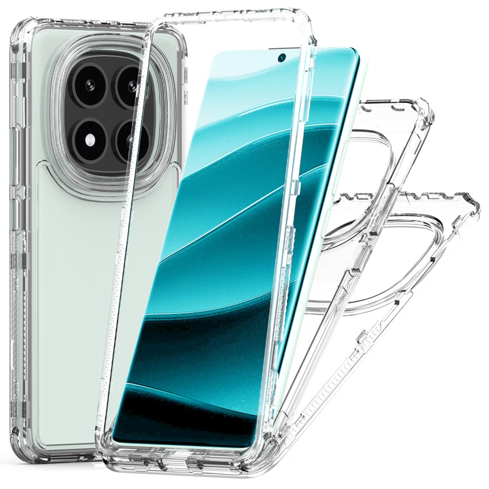 Cover Trasparente Con Cordino E Vetro Temperato Per Xiaomi Redmi Note 14 4G – Custodia Soft TPU E Collana Da Collo, Rosa