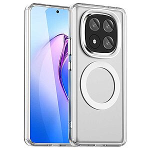 Θήκη Xiaomi Redmi Note 14 Pro Plus 5G Mad Mask Magnetic Candy Series Matte Hybrid συμβατό με MagSafe φορτιστή Transparent Πλάτη TPU λευκό