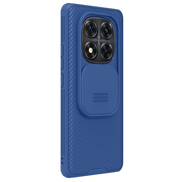 Θήκη Xiaomi Redmi Note 14 Pro Plus 5G NiLLkin Camshield Texture Pro Series Πλάτη με προστασία για την κάμερα από σκλήρό Premium TPU μπλε