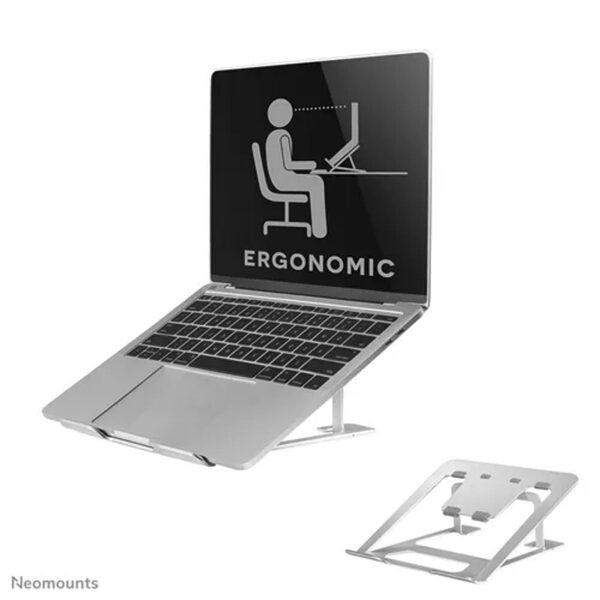 Neomounts Foldable Laptop Stand 10''-17'' (NEONSLS085SILVER) - Image 1