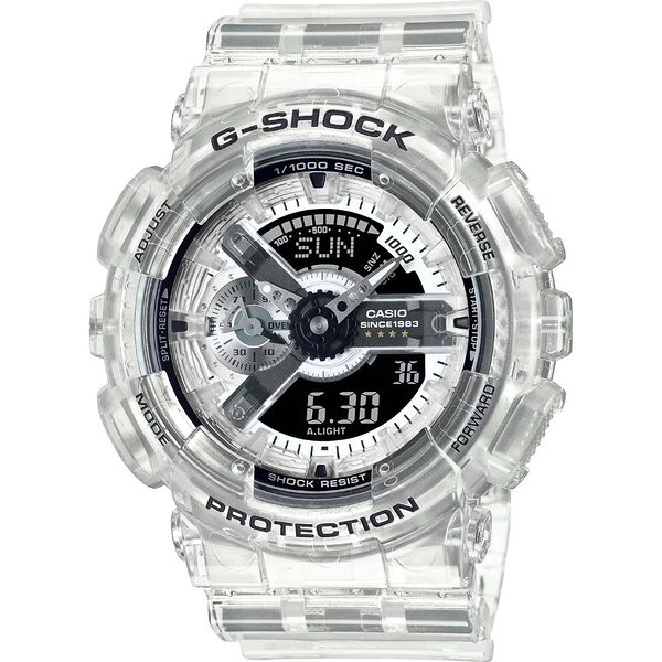 Casio Αναλογικό/Ψηφιακό Ρολόι Μπαταρίας με Λευκό Καουτσούκ Λουράκι (GA-114RX-7AER) (CASGA114RX7AER) - Image 1