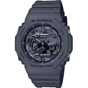 Casio G-Shock Αναλογικό/Ψηφιακό Ρολόι Χρονογράφος Μπαταρίας με Γκρι Καουτσούκ Λουράκι (GA-2100CA-8AER) (CASGA2100CA8AER)