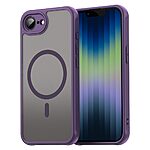 Θήκη iPhone 16e Mad Mask Magnetic Matte Hybrid συμβατό με MagSafe φορτιστή Transparent Πλάτη TPU μωβ