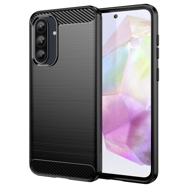 Θήκη Samsung Galaxy A36 / A56 Mad Mask Brushed TPU Carbon Πλάτη μαύρο