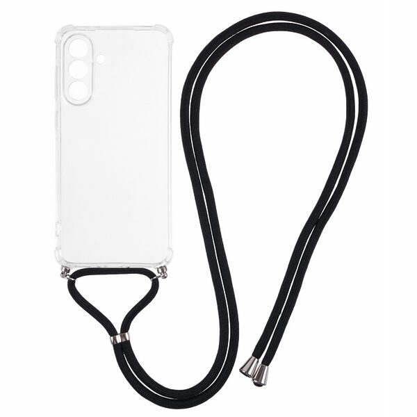 Θήκη Samsung Galaxy A36 OEM Silicone Sockproof Transparent πλάτη με κορδόνι από αντικραδασμικό TPU