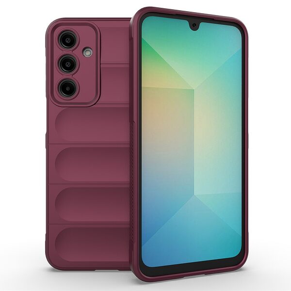 Θήκη Samsung Galaxy A56 Mad Mask Rugged Armor από σκληρό Premium TPU κόκκινο σκούρο