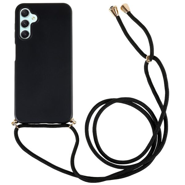 Θήκη Samsung Galaxy A56 OEM Soft Silicone Sockproof v2 πλάτη με κορδόνι από αντικραδασμικό TPU μαύρο