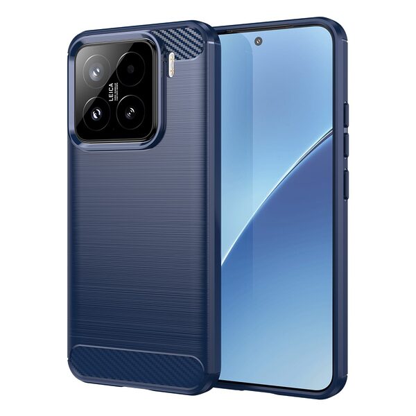 Θήκη Xiaomi 15 Mad Mask Brushed TPU Carbon Πλάτη μπλε