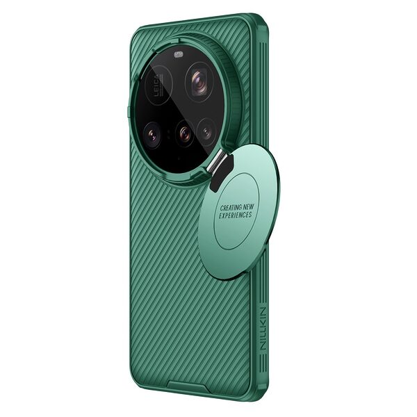 Θήκη Xiaomi 15 Ultra NiLLkin Camshield Prop Magnetic Series με προστασία για την κάμερα και βάση στήριξης MagSafe από σκλήρό Premium TPU πράσινο