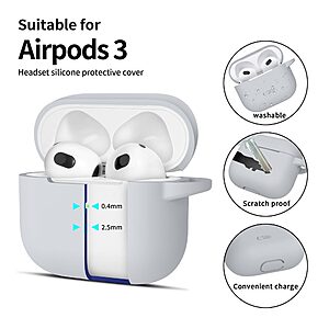 tech protect silicone hook case airpods 3 gray 39325 2